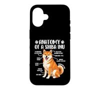 Carcasa para iPhone 16 Anatomía De Un Shiba Inu - Perro Japonés Papá Perro Mamá