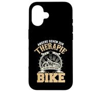 Carcasa para iPhone 16 Andere Gehen Zur Therapie Ich Hab Einfach Mein Bike