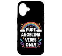 Carcasa para iPhone 16 Angelina Vibes Only Cute Retro Girls Angelina Name