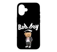 Carcasa para iPhone 16 Angry Bad Boys Style, Cool Teddy Bear Bad Boy Graphic Design