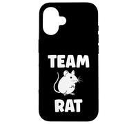 Carcasa para iPhone 16 Animals Cute Mouse Rodent Rat Minimalist Simple Team Rat