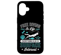 Carcasa para iPhone 16 Apnea es Vida Todo lo demás es intervalo Superficial