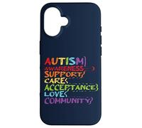 Carcasa para iPhone 16 Apoyo al Autismo Atención Aceptación Amor Comunidad