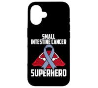 Carcasa para iPhone 16 Apoyo de Luchador Guerrero superhéroe para el cáncer de intestino Delgado