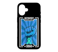 Carcasa para iPhone 16 Apoyo Squad Adicción Recuperación Conciencia Sobriedad