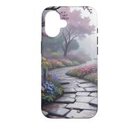 Carcasa para iPhone 16 Arte de Camino Floral del jardín Secreto japonés