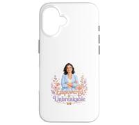 Carcasa para iPhone 16 Arte Floral de Fuerza de Mujer irrompible empoderada