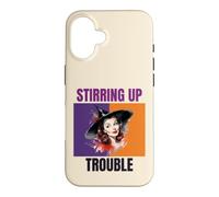 Carcasa para iPhone 16 Arte Pinup Vintage de Brujas de Stirring Up Trouble