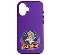 Carcasa para iPhone 16 Astronut Lindo Cacahuete En Espacio Galaxia Astronauta Juego de Palabras