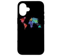 Carcasa para iPhone 16 Atlas de Bandera del país del Mapa del Mundo