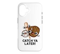 Carcasa para iPhone 16 Atrapa ya más Tarde Divertido Juego de Palabras de béisbol