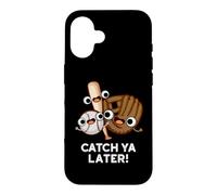 Carcasa para iPhone 16 Atrapa ya más Tarde Divertido Juego de Palabras de béisbol