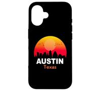 Carcasa para iPhone 16 Austin Texas State USA Vintage Sunset Retro City Skyline