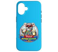 Carcasa para iPhone 16 Autismo Brother, Koala Bear Donut Milkshake Neurodiverso TDAH