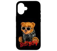 Carcasa para iPhone 16 Bad Boy tee Shirt, Funny Teddy Bear Graphic Design Style Fun