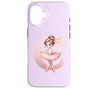 Carcasa para iPhone 16 Bailarina Girl Dancing Name First Letter C Girly Tutu Ballet