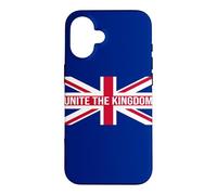 Carcasa para iPhone 16 Bandera británica de Reino Unido Union Jack Unite The Kingdom
