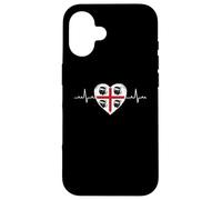 Carcasa para iPhone 16 Bandera de Cerdeña Heartbeat Four Moros Pride Design