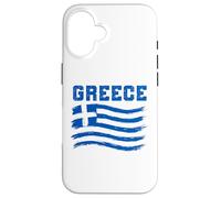 Carcasa para iPhone 16 Bandera de Grecia Hellas Herencia Griega Orgullo Helénico