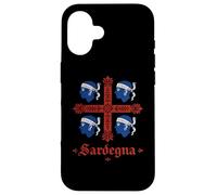 Carcasa para iPhone 16 Bandera de los Cuatro moros de Cerdeña, diseño de Italia