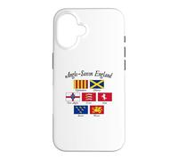 Carcasa para iPhone 16 Bandera de los reinos anglosajones de Inglaterra con Letras Negras