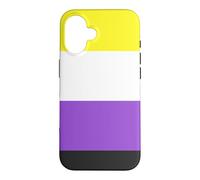 Carcasa para iPhone 16 Bandera de Orgullo no Binario LGBTQ Amor Igualdad Enby NB