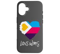 Carcasa para iPhone 16 Bandera de poliamor Amor GANA poliamoroso