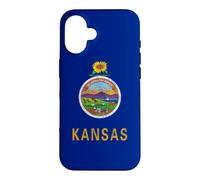 Carcasa para iPhone 16 Bandera del Estado de Kansas The Sunflower State City Topeka Pride