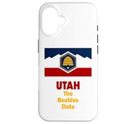Carcasa para iPhone 16 Bandera del Estado de Utah Pride Beehive State Flag Salt Lake City Souvenir