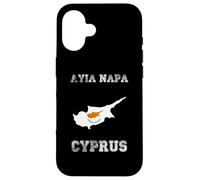 Carcasa para iPhone 16 Bandera Envejecida de Chipre Ayia Napa Pride