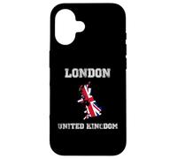 Carcasa para iPhone 16 Bandera Envejecida del Reino Unido Orgullo de Londres
