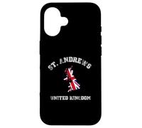 Carcasa para iPhone 16 Bandera Envejecida del Reino Unido, Orgullo de San Andrés
