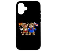 Carcasa para iPhone 16 Bandera España Costa Rica Raíces Español-Costarricenses