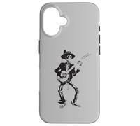 Carcasa para iPhone 16 Banjo Dancing Skeleton Bluegrass Music Festival