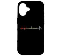 Carcasa para iPhone 16 Barco de Remo Vintage Pulse Line Rowing Team Rowboat