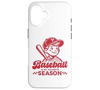 Carcasa para iPhone 16 Baseball Is My Favorite Season - Camiseta Deportiva Divertida para Jugador Retro