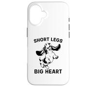 Carcasa para iPhone 16 Basset Hound Short Legs Big Heart