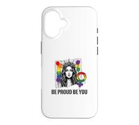 Carcasa para iPhone 16 Be Proud and Be You Rainbow LGBTQ Pride Feminista