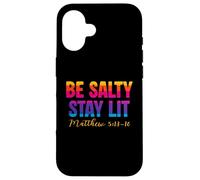 Carcasa para iPhone 16 Be Salty Stay Lit Christian Matthew 5:13-16 Faith