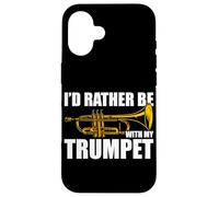 Carcasa para iPhone 16 Be with my Trombone trompetista Trompeta Trompeta