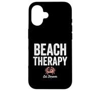 Carcasa para iPhone 16 Beach Therapy Crab Ocean Summer Vacation