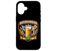 Carcasa para iPhone 16 Beergineer - Divertido Juego de Palabras casero para elaborar Cerveza Artesanal