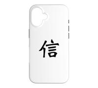 Carcasa para iPhone 16 Belief Kanji - Caligrafía China Japonesa, diseño de fe