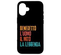 Carcasa para iPhone 16 Benedetto L'Uomo Il Mito La Leggenda Festa di Compleanno