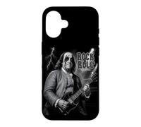 Carcasa para iPhone 16 Benjamin Franklin Rock & Roll Guitar Vintage Music Lover