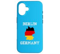 Carcasa para iPhone 16 Berlín Alemania Vintage Alemania Bandera Mapa Diseño