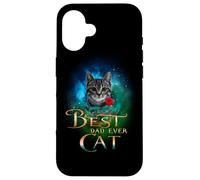 Carcasa para iPhone 16 Best Cat Dad Ever Funny Kitten Tabby Cat For Fathers Day