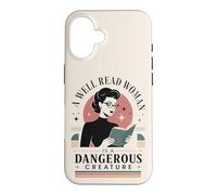 Carcasa para iPhone 16 Bien Leído Mujer Amante Libro Feminista Lector Bibliófilo