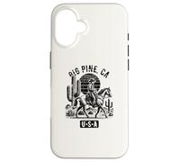 Carcasa para iPhone 16 Big Pine California USA Cowboy Horse Diseño de Estilo Vintage