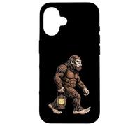 Carcasa para iPhone 16 Bigfoot Linterna de Transporte Sasquatch Camping Aventura Nocturna